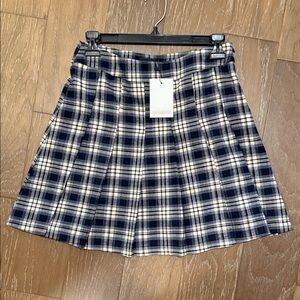 Sugarlips Checkered Mini Skirt in Navy and Cream